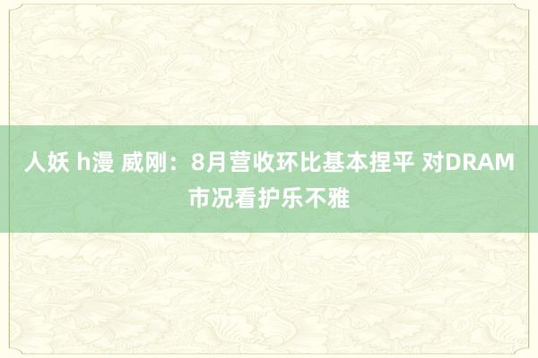 人妖 h漫 威刚：8月营收环比基本捏平 对DRAM市况看护乐不雅