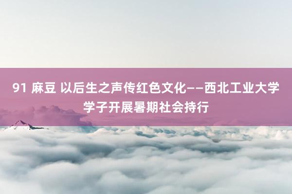 91 麻豆 以后生之声传红色文化——西北工业大学学子开展暑期社会持行