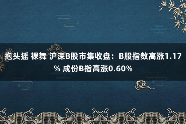 抱头摇 裸舞 沪深B股市集收盘：B股指数高涨1.17% 成份B指高涨0.60%