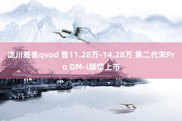 泷川雅美qvod 售11.28万-14.28万 第二代宋Pro DM-i顾惜上市