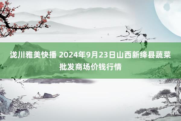 泷川雅美快播 2024年9月23日山西新绛县蔬菜批发商场价钱行情