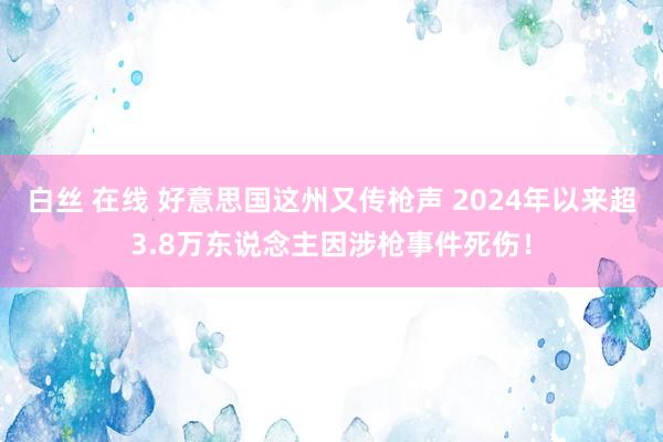 白丝 在线 好意思国这州又传枪声 2024年以来超3.8万东说念主因涉枪事件死伤！