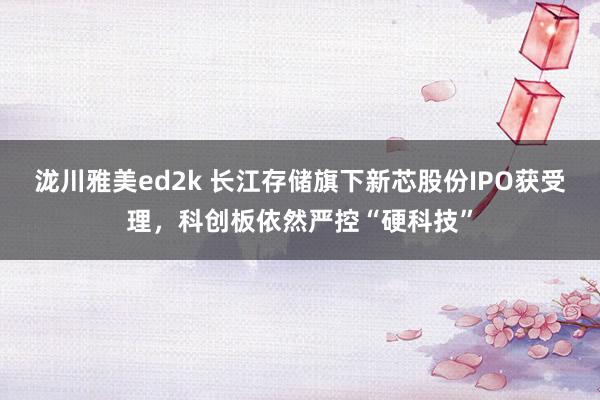 泷川雅美ed2k 长江存储旗下新芯股份IPO获受理，科创板依然严控“硬科技”