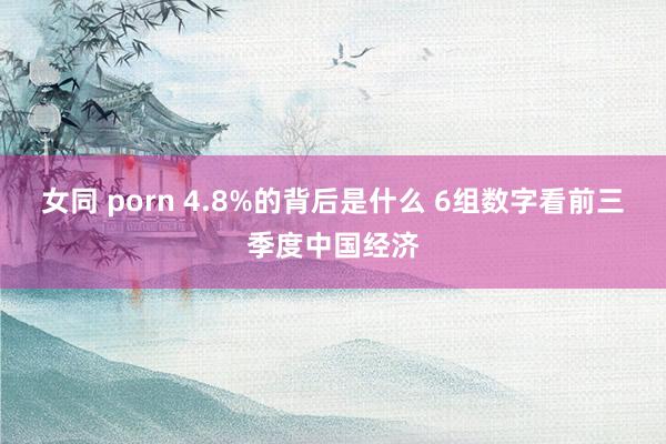 女同 porn 4.8%的背后是什么 6组数字看前三季度中国经济