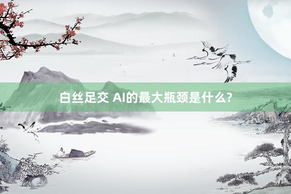 白丝足交 AI的最大瓶颈是什么?