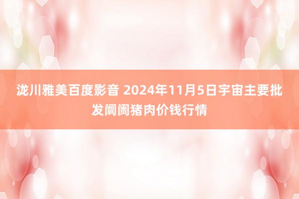 泷川雅美百度影音 2024年11月5日宇宙主要批发阛阓猪肉价钱行情