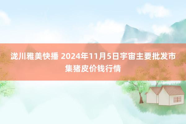 泷川雅美快播 2024年11月5日宇宙主要批发市集猪皮价钱行情