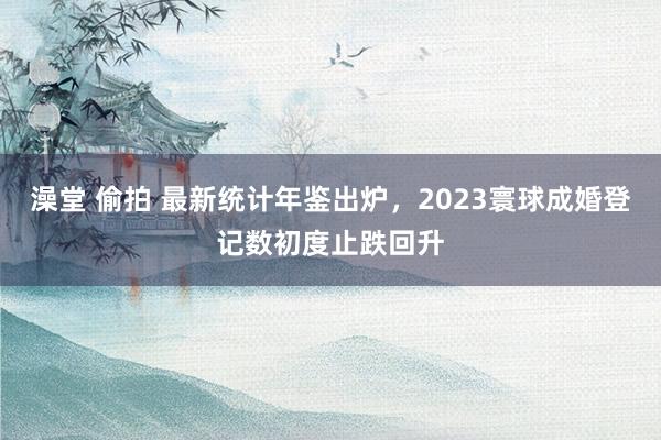 澡堂 偷拍 最新统计年鉴出炉，2023寰球成婚登记数初度止跌回升