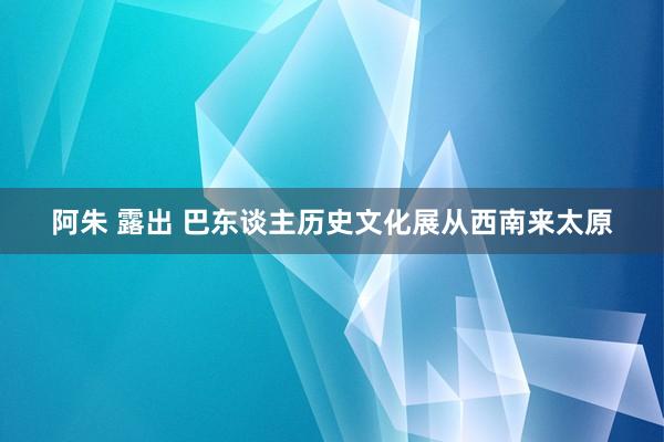 阿朱 露出 巴东谈主历史文化展从西南来太原