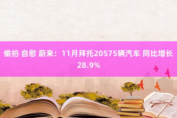 偷拍 自慰 蔚来：11月拜托20575辆汽车 同比增长28.9%