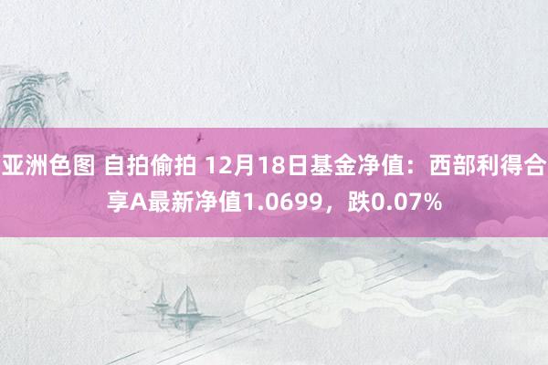 亚洲色图 自拍偷拍 12月18日基金净值：西部利得合享A最新净值1.0699，跌0.07%