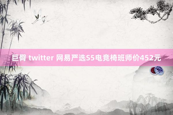 巨臀 twitter 网易严选S5电竞椅班师价452元