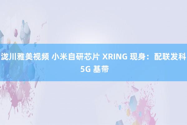 泷川雅美视频 小米自研芯片 XRING 现身：配联发科 5G 基带